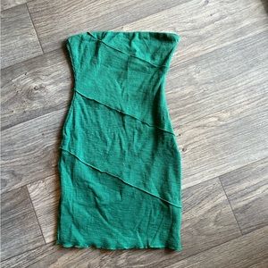Green tube dress